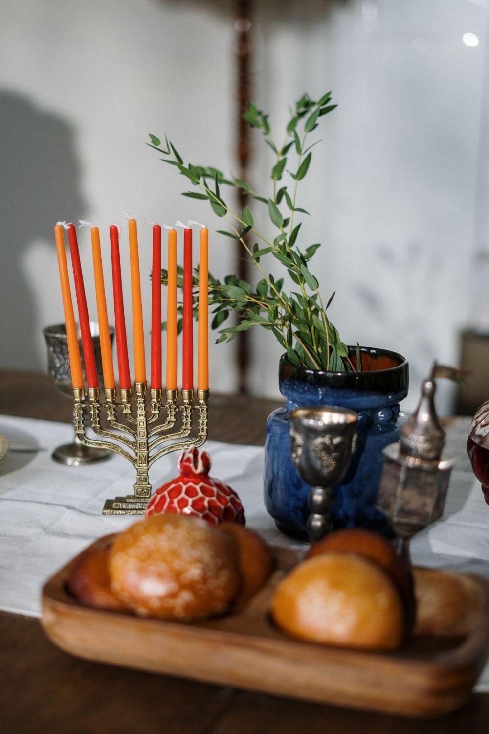 Give Your Hanukkah Decorations a Fresh Look With Reusable Pieces and Natural Texture